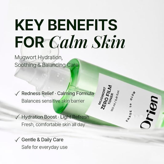 ORIEN Zero Film Toner - Clears Acne, Refines Pores & Hydrates Skin