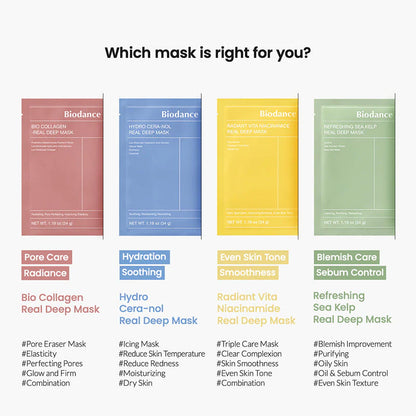 Biodance Hydro Cera-Nol Real Deep Mask - 4 masks